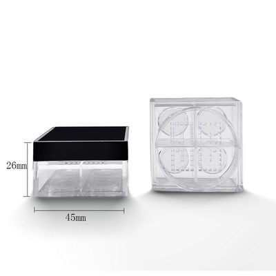 Kişiselleştirilmiş 45*26 mm kare boş gevşek tozu 4 ızgara ile