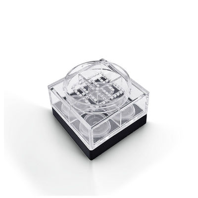 Kişiselleştirilmiş 45*26 mm kare boş gevşek tozu 4 ızgara ile