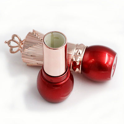ABS Crown Custom Lipstick Konteynerleri Düzensiz Şekil Kırmızı Renk