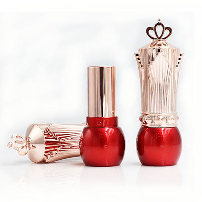 ABS Crown Custom Lipstick Konteynerleri Düzensiz Şekil Kırmızı Renk