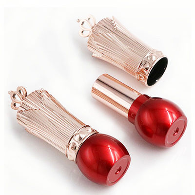 ABS Crown Custom Lipstick Konteynerleri Düzensiz Şekil Kırmızı Renk