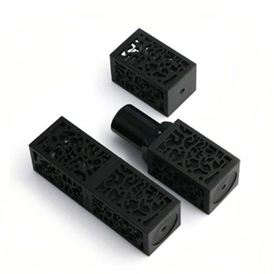 3.8g ruj ambalaj tüpü Siyah kare ruj tüpü 23*74mm Boyut