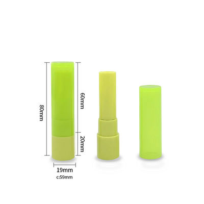 Özelleştirilebilir yeşil plastik dudak balsamı tüpü 19*80mm Özel etiket
