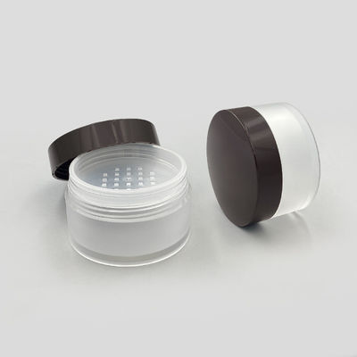 Şeffaf yuvarlak gevşek toz kağıdı 15g Compact Powder Container with Twist Open Lid