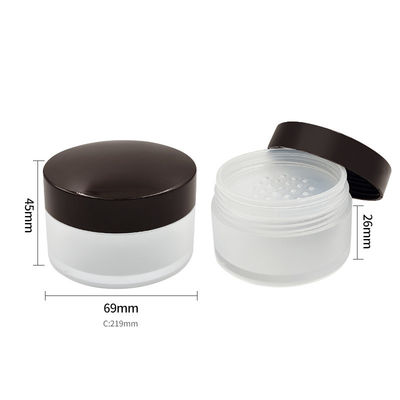 Şeffaf yuvarlak gevşek toz kağıdı 15g Compact Powder Container with Twist Open Lid