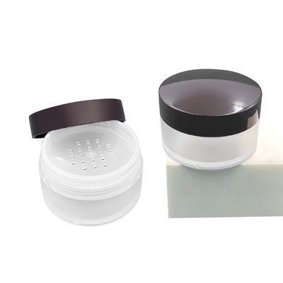Şeffaf yuvarlak gevşek toz kağıdı 15g Compact Powder Container with Twist Open Lid