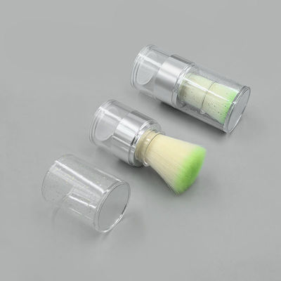 Sürdürülebilir Özel Logo Tozu Uygulaması için 15g Twist Open Clear Loose Powder Case