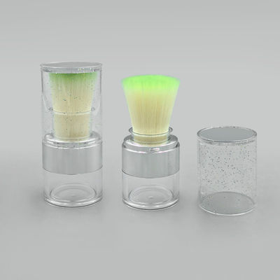 Sürdürülebilir Özel Logo Tozu Uygulaması için 15g Twist Open Clear Loose Powder Case